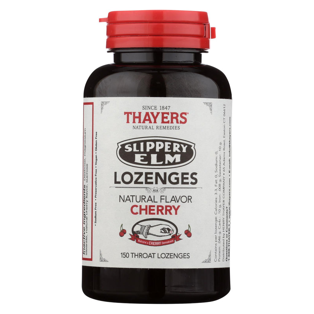 Thayers Slippery Elm Lozenges Cherry - 150 Lozenges