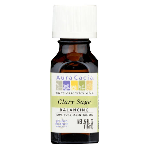 Aura Cacia - Essential Oil Clary Sage - 0.5 Fl Oz