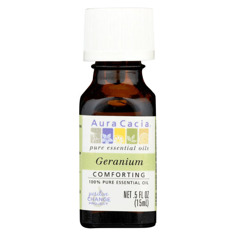 Aura Cacia - Pure Essential Oil Geranium - 0.5 Fl Oz