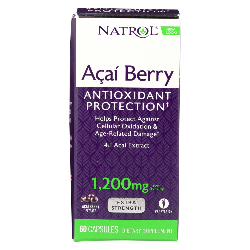 Natrol Acaiberry Extra Strength - 1200 Mg - 60 Vegetarian Capsules