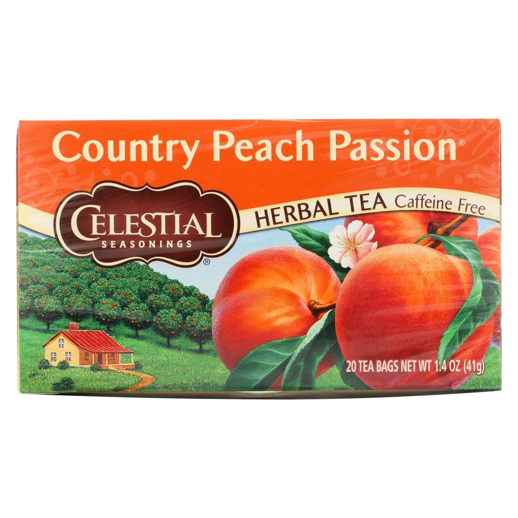 Celestial Seasonings Herbal Tea Caffeine Free Country Peach Passion - 20 Tea Bags - Case Of 6