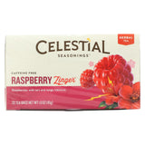 Celestial Seasonings Herbal Tea Caffeine Free Raspberry Zinger - 20 Tea Bags - Case Of 6