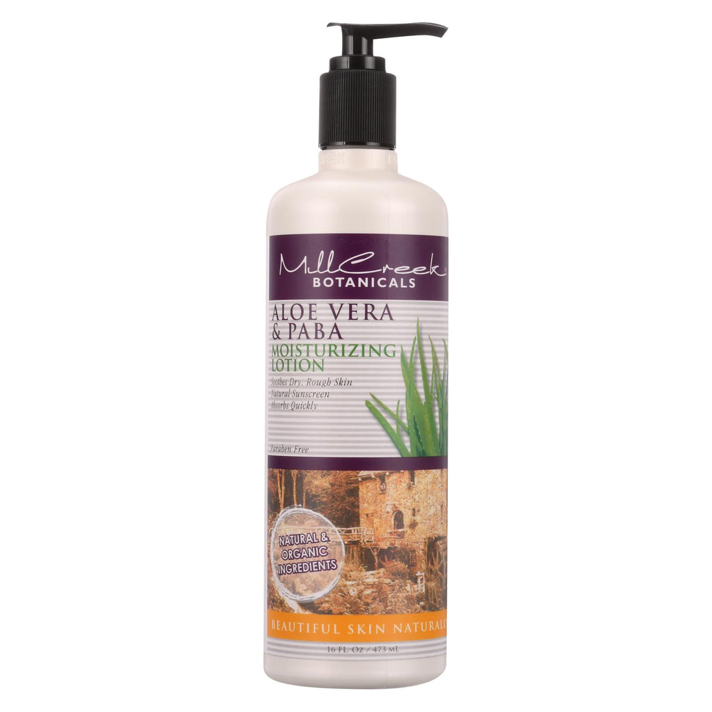 Mill Creek Aloe Vera And Paba Moisturizing Lotion - 16 Fl Oz