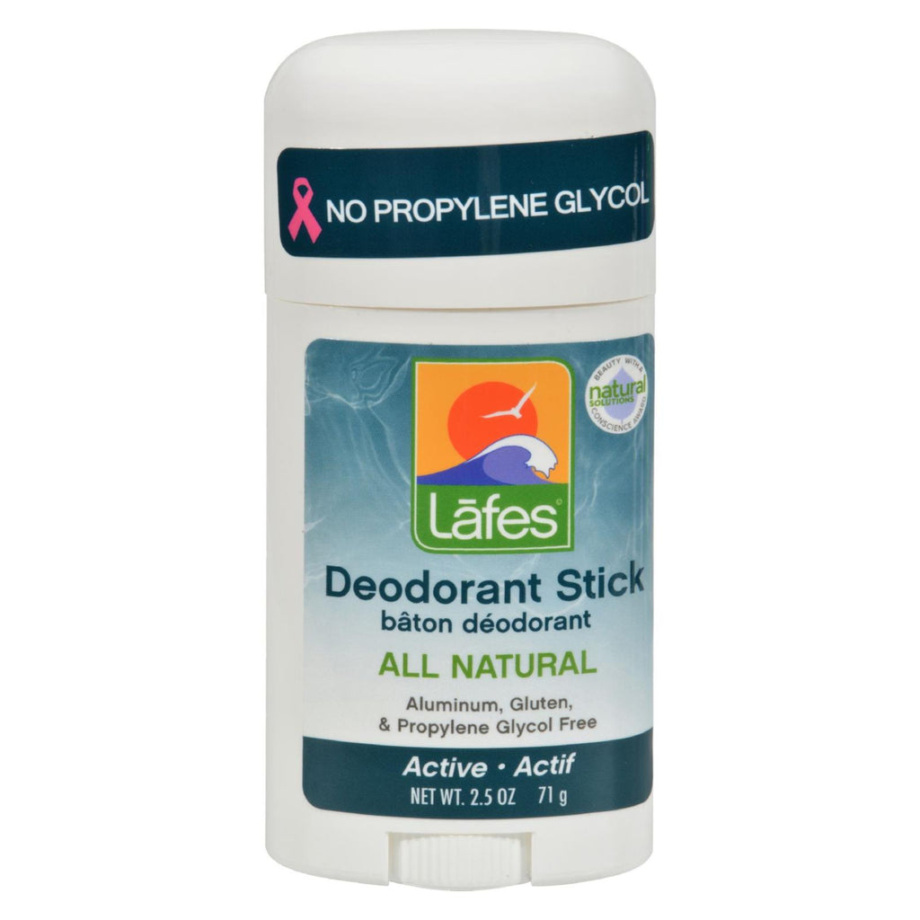 Lafe's Natural And Organic Deodorant Stick With Organic Hemp Oil - 2.5 Oz