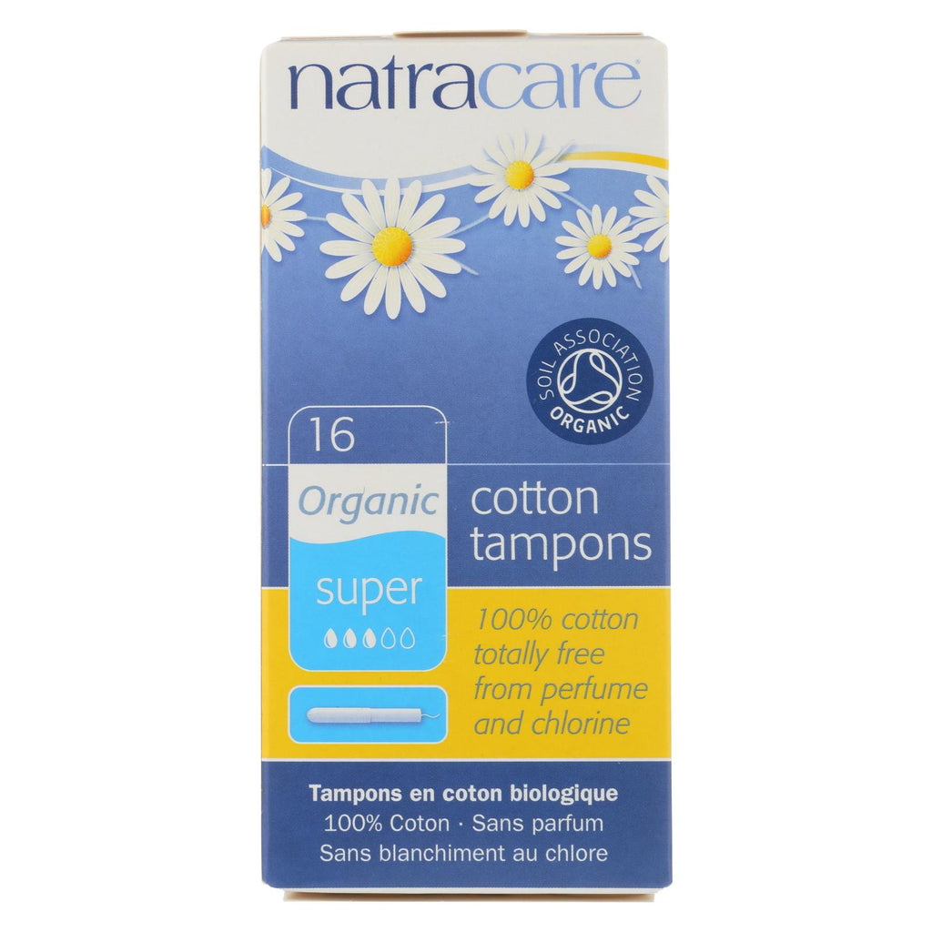 Natracare 100% Organic Cotton Tampons Super W-applicator - 16 Tampons