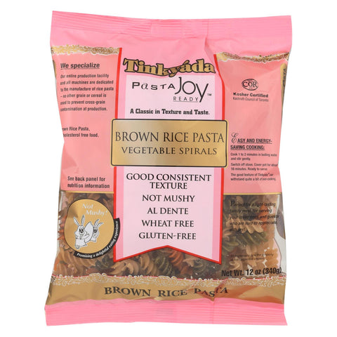 Tinkyada Brown Rice Pasta - Vegetable Spiral - Case Of 12 - 12 Oz