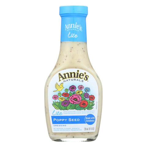 Annie's Naturals Lite Dressing Poppy Seed - Case Of 6 - 8 Fl Oz.