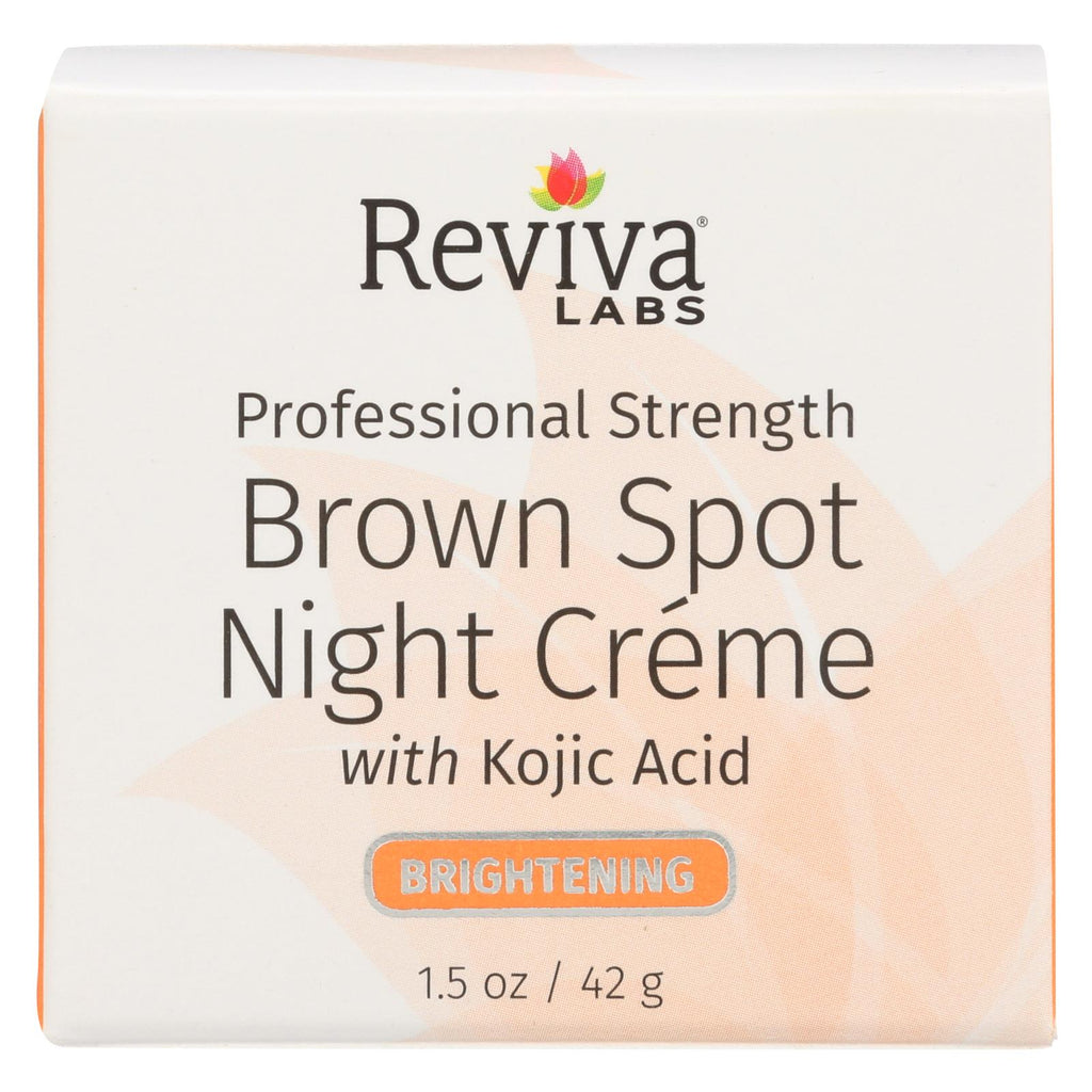 Reviva Labs - Brown Spot Night Cream With Kojic Acid - 1 Oz