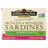 Crown Prince Skinless And Boneless Sardines In Pure Olive Oil - Case Of 12 - 3.75 Oz.