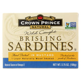 Crown Prince Brisling Sardines In Mustard - Case Of 12 - 3.75 Oz.