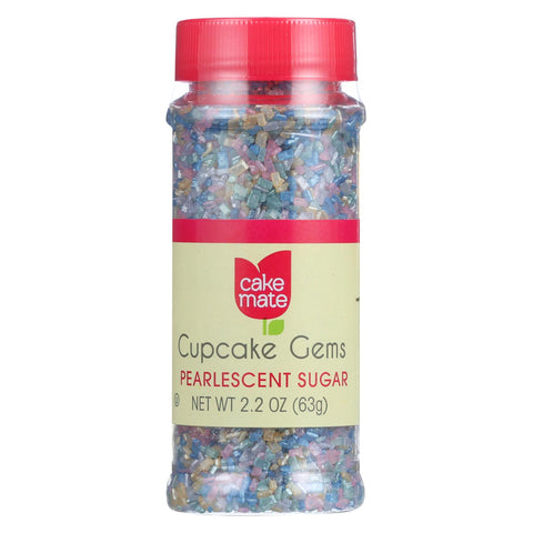 Cake Mate - Decorating Cupcake Gems - Pearlescent Sugar - 1.75 Oz - Case Of 6