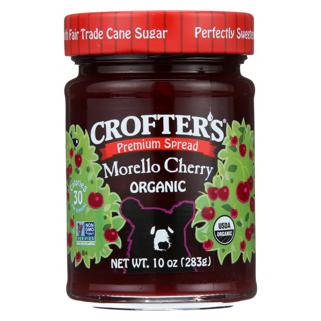 Crofters Fruit Spread - Organic - Premium - Morello Cherry - 10 Oz - Case Of 6