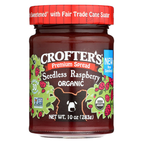 Crofters Fruit Spread - Organic - Premium - Raspberry - 10 Oz - Case Of 6