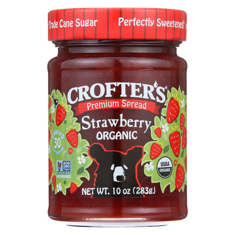 Crofters Fruit Spread - Organic - Premium - Strawberry - 10 Oz - Case Of 6