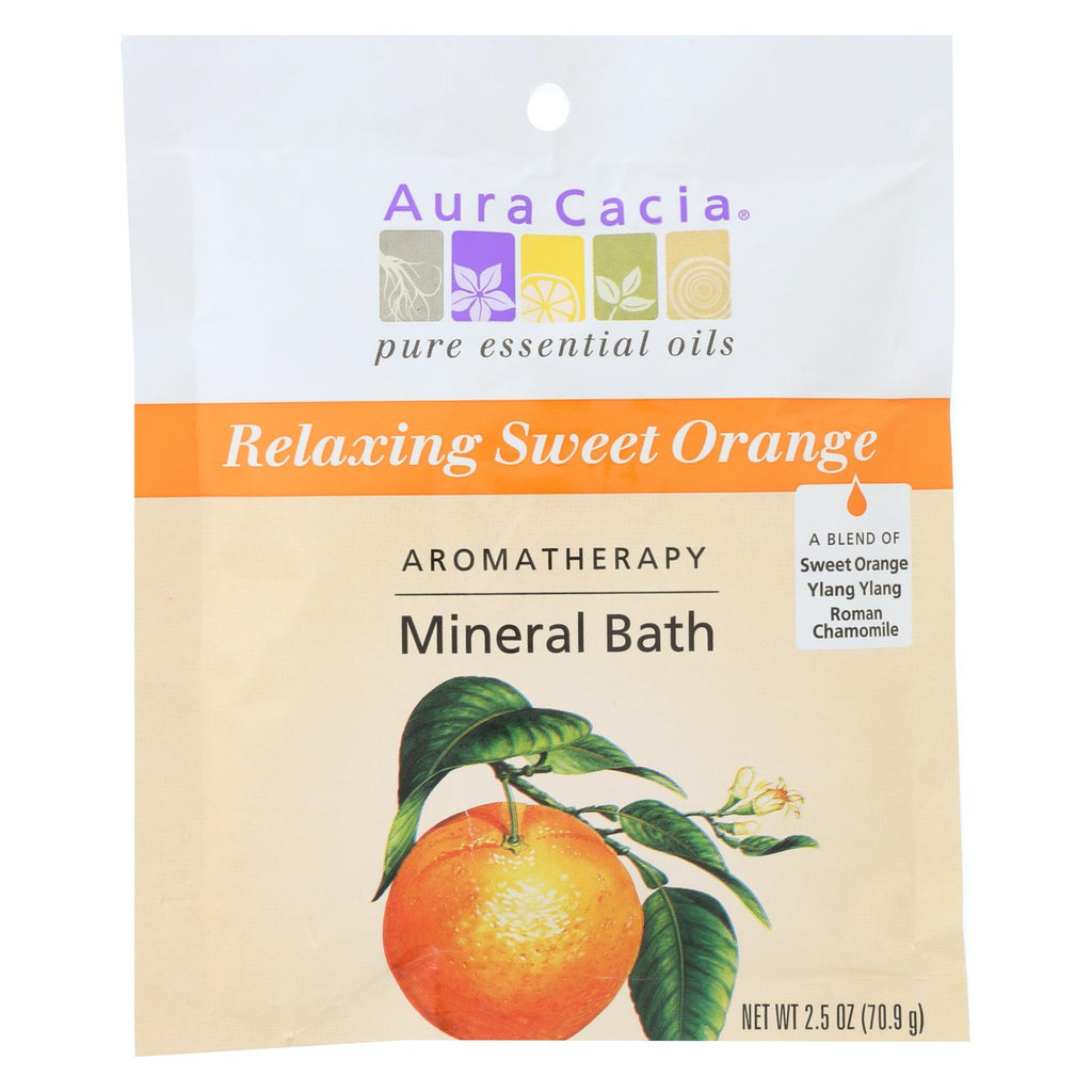 Aura Cacia - Aromatherapy Mineral Bath Relaxing Sweet Orange - 2.5 Oz - Case Of 6