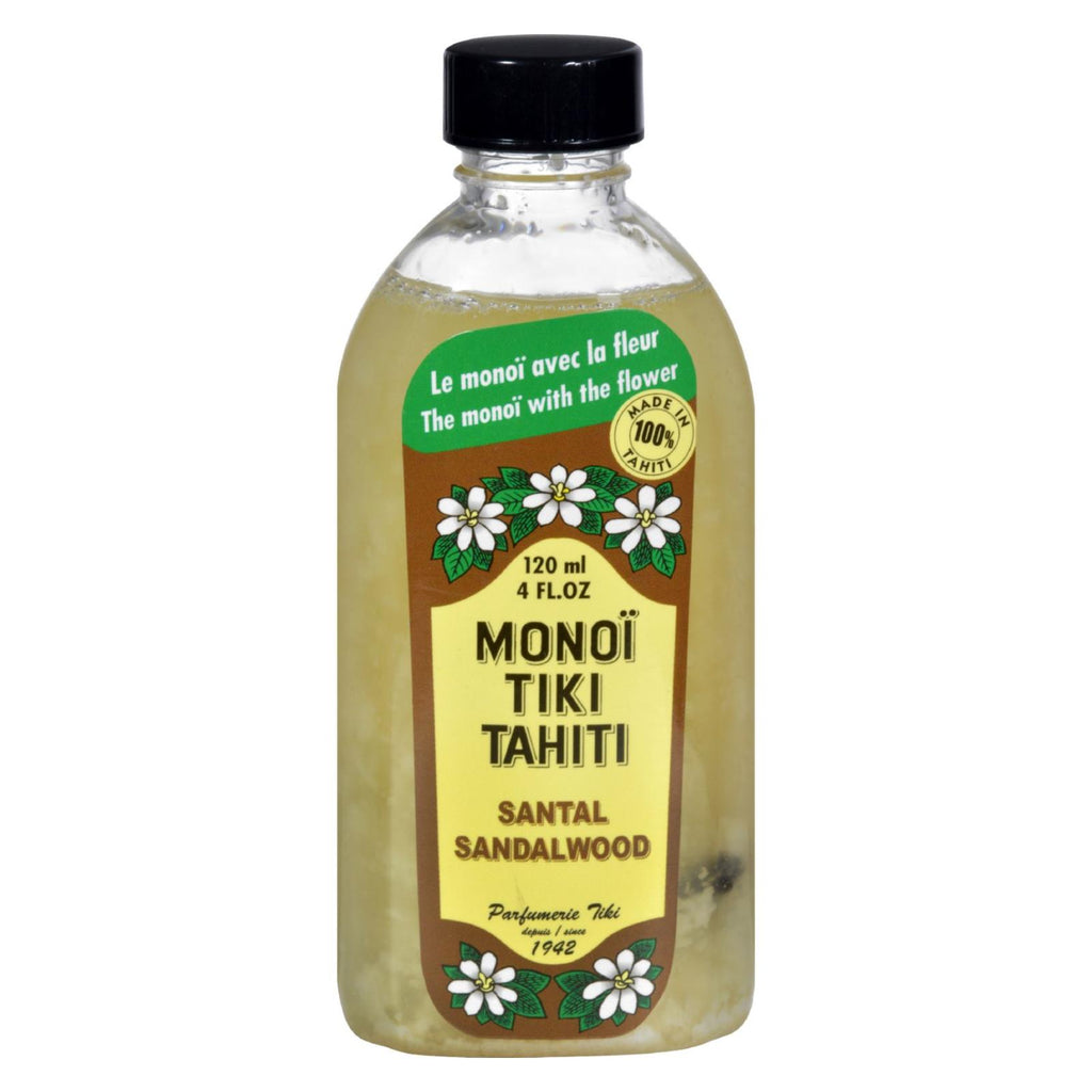 Monoi Tiare Tahiti Santal Sandalwood Coconut Oil - 4 Fl Oz