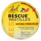 Bach Flower Remedies Rescue Remedy Pastilles Orange Elderflower - 1.7 Oz - Case Of 12