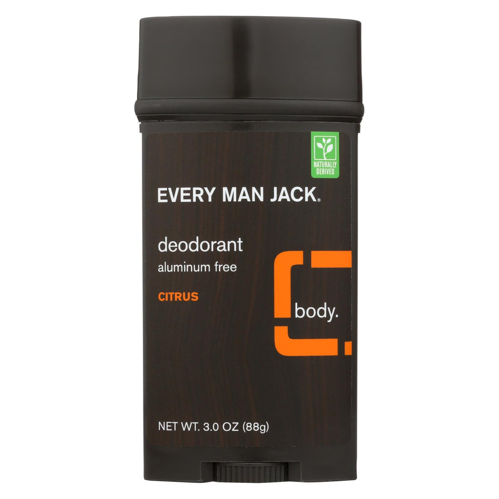 Every Man Jack Body Deodorant - Citrus - Aluminum Free - 3 Oz