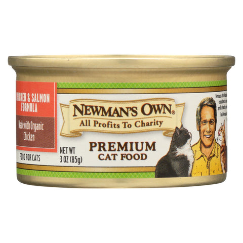 Newman's Own Organics Cat Food - Chicken And Salmon - Case Of 24 - 3 Oz.