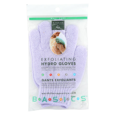 Earth Therapeutics Exfoliating Hydro Gloves White - 1 Pair