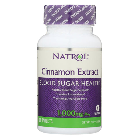 Natrol Cinnamon Extract - 1000 Mg - 80 Tablets