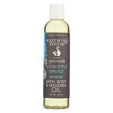 Soothing Touch Bath Body And Massage Oil - Purifying - Eucalyptus Spruce - 8 Oz