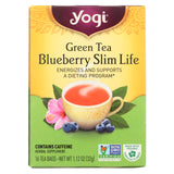 Yogi Green Slim Life Herbal Tea Blueberry - 16 Tea Bags - Case Of 6