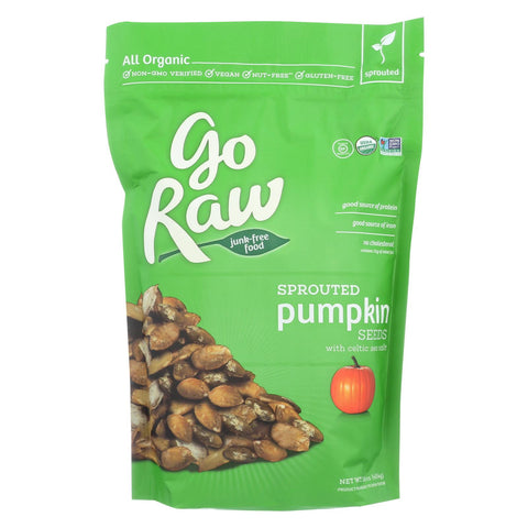 Go Raw - Organic Sprouted Pumpkin Seeds - Case Of 6 - 16 Oz.