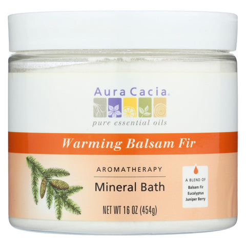 Aura Cacia - Aromatherapy Mineral Bath Warming Balsam Fir - 16 Oz