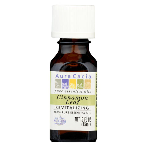 Aura Cacia - Pure Essential Oil Cinnamon Leaf - 0.5 Fl Oz