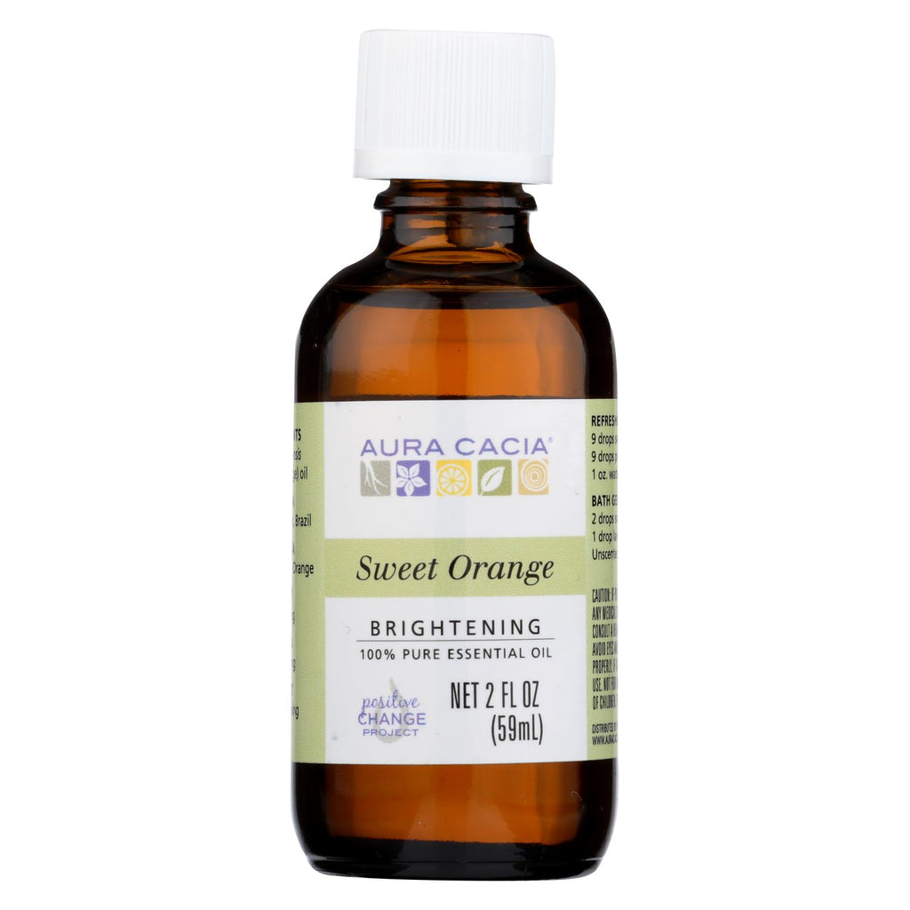 Aura Cacia - Essential Oil - Brightening Sweet Orange - 2 Oz