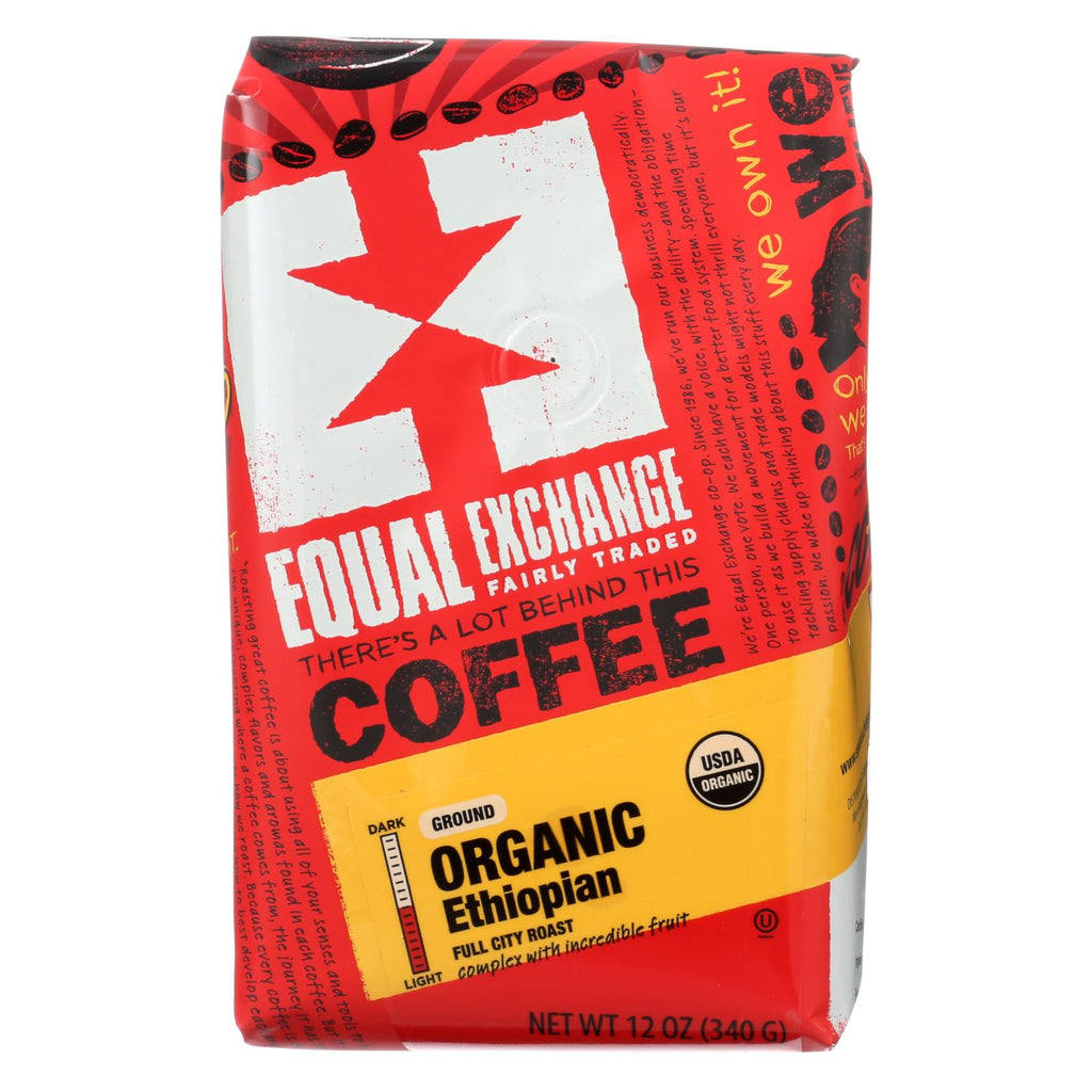 Equal Exchange Organic Drip Coffee - Ethiopian - Case Of 6 - 12 Oz.