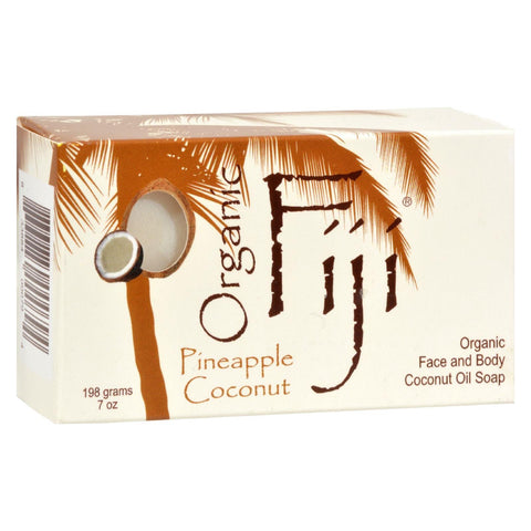 Organic Fiji Organic Face And Body Coconut Oil Soap Pineapple Coconut - 7 Oz