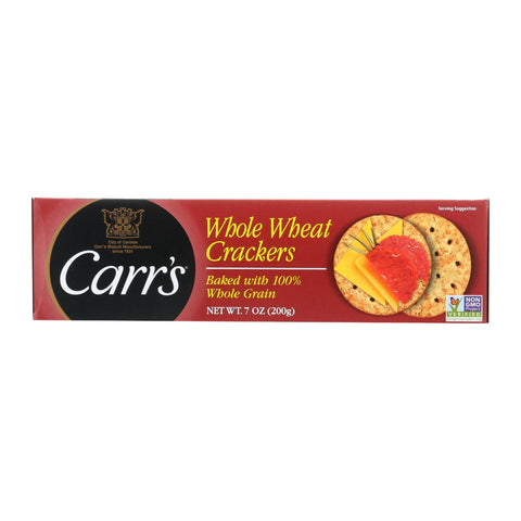 Carr's Crackers - Whole Wheat - Case Of 12 - 7.1 Oz