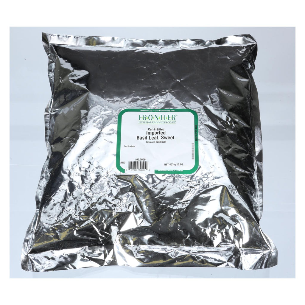 Frontier Herb Basil Leaf - Sweet - Flakes - Bulk - 1 Lb