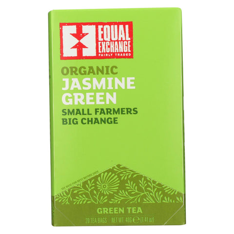 Equal Exchange Organic Jasmine Green Tea - Jasmine - Case Of 6 - 20 Bags