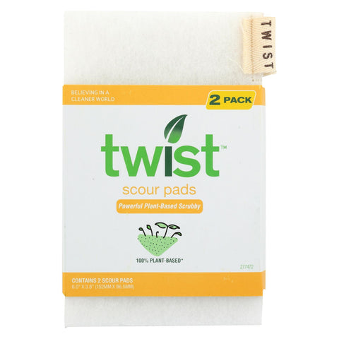 Twist Scour Pads - 2 Pads - 1 Count - Case Of 12