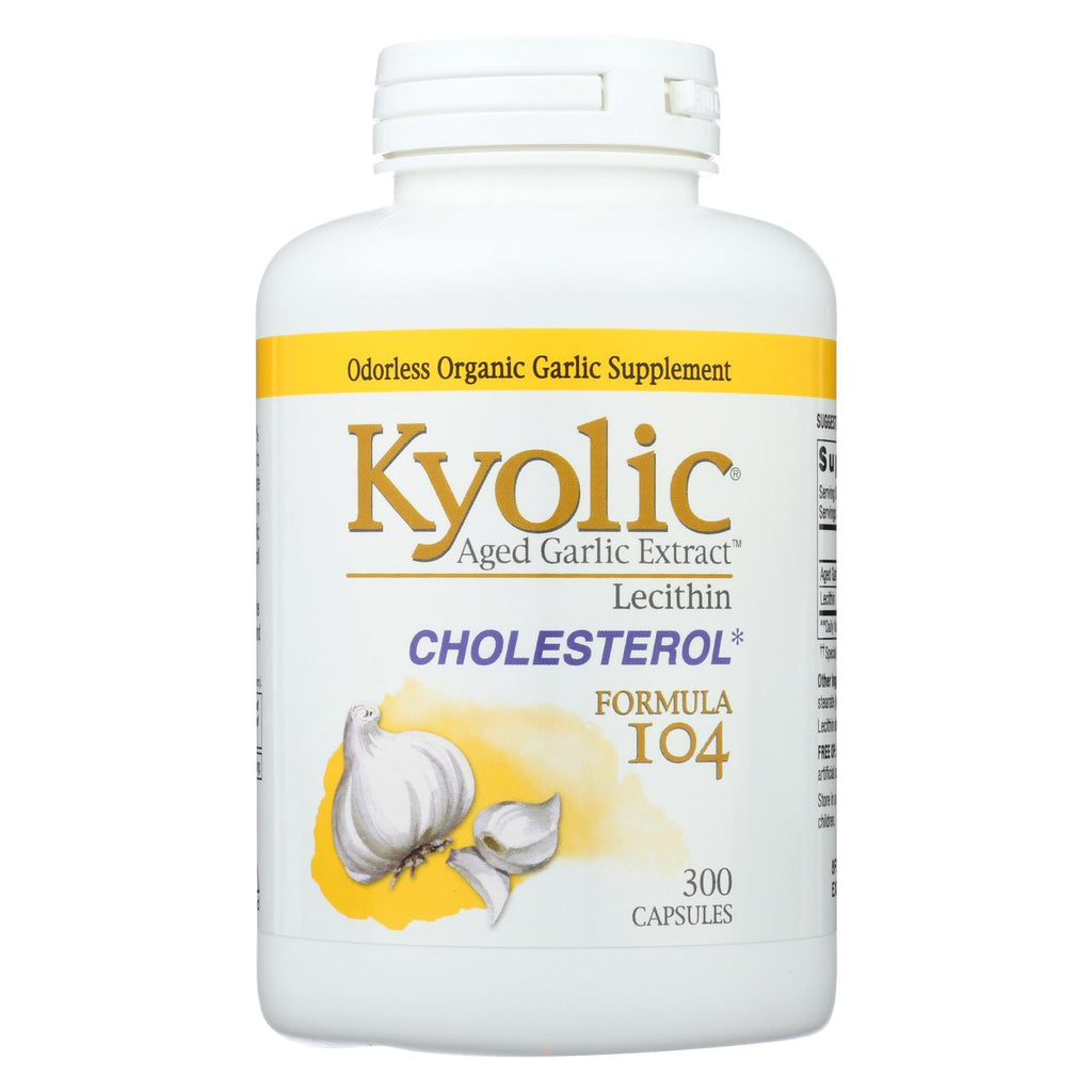 Kyolic - Aged Garlic Extract Cholesterol Formula 104 - 300 Capsules