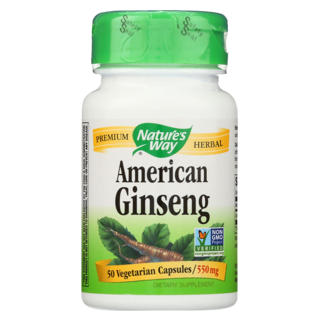 Nature's Way - American Ginseng Root - 50 Capsules