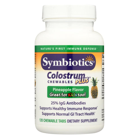 Symbiotics Colostrum Plus Pineapple - 120 Chewables