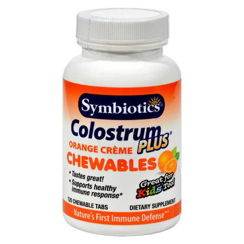 Symbiotics Colostrum Plus Orange - 120 Chewables