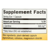 Nature's Way - L-carnitine - 500 Mg - 60 Vegetarian Capsules