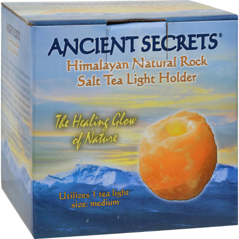 Ancient Secrets Himalayan Natural Rock Salt Tea Light Holder - Medium - 1 Holder