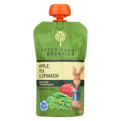 Peter Rabbit Organics Veggie Snacks - Pea, Spinach And Apple - Case Of 10 - 4.4 Oz.