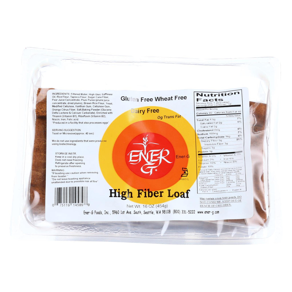 Ener-g Foods - Loaf - High Fiber Rice - 16 Oz - Case Of 6