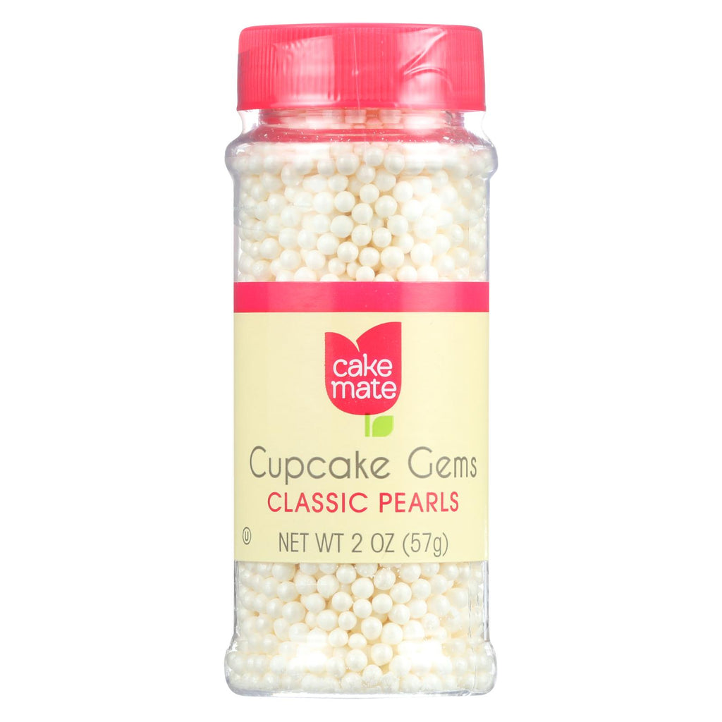 Cake Mate - Cake Decor - Cupcake Gems - Perfect Pearls - 2 Oz - Case Of 6