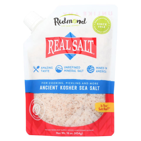 Real Salt Kosher Sea Salt Pouch - 16 Oz