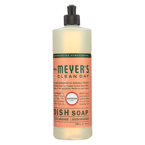 Mrs. Meyer's Clean Day - Liquid Dish Soap - Geranium - Case Of 6 - 16 Oz