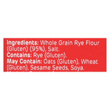 Ryvita Crisp Bread Crispbread - Dark Rye - Case Of 10 - 8.8 Oz.