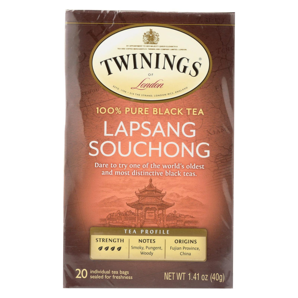 Twining's Tea Smoky China Tea - Lapsang Souchong - Case Of 6 - 20 Bags